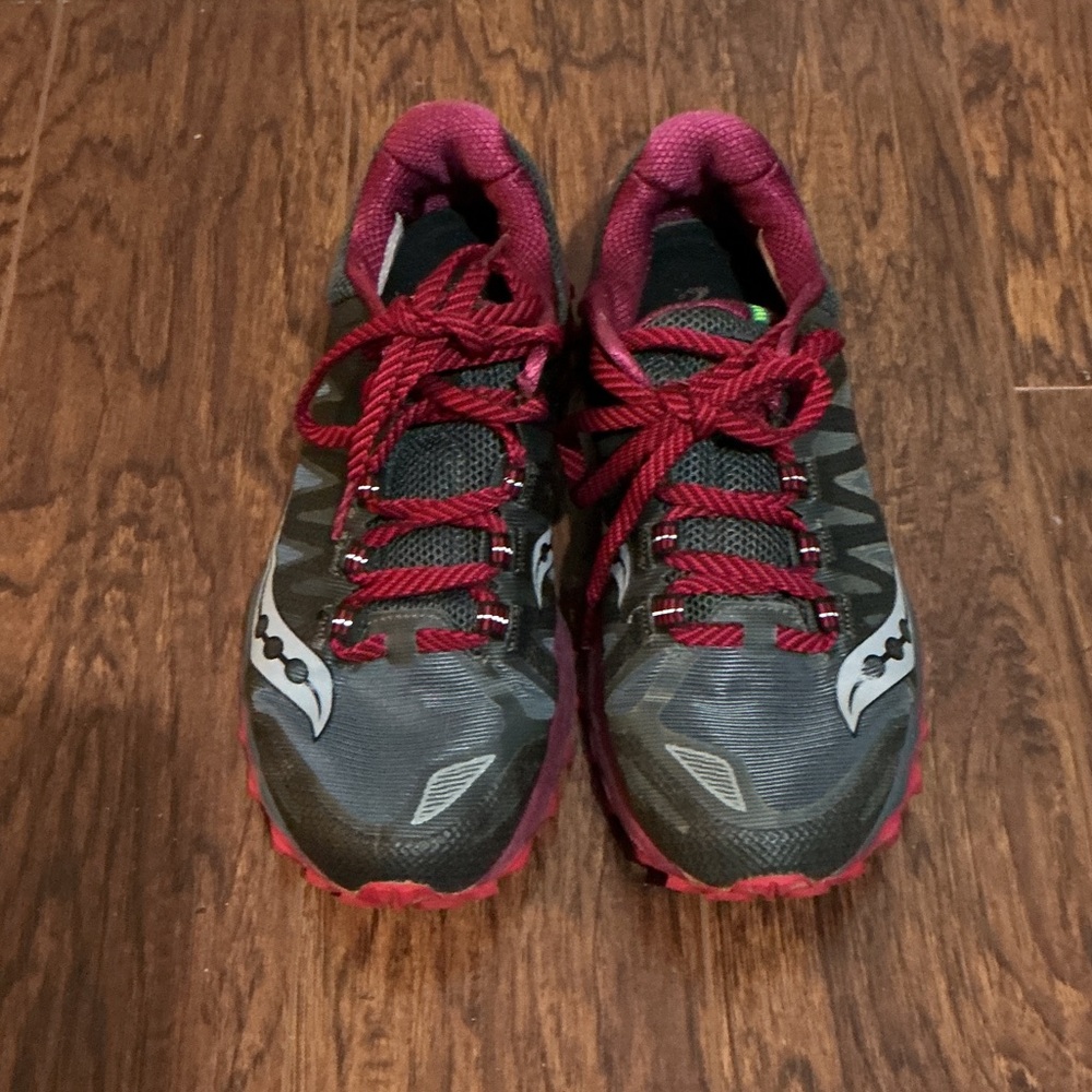 SAUCONY Gray and Pink Athletic Shoes